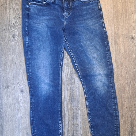 Silver Jeans Denim - Silver Jeans Classic Blue Mid Ankle Skinny Jeans | Size W25xL27